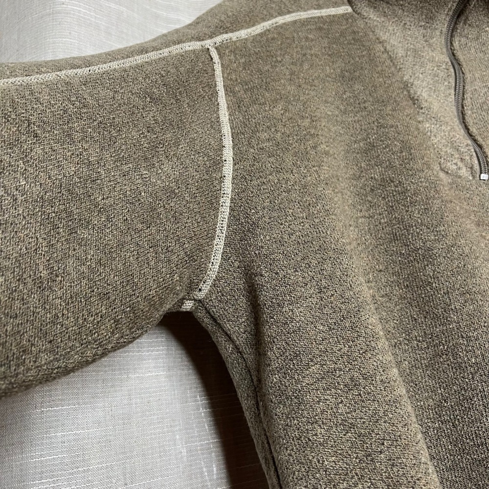 Kuhl Europa 1/4 Zip‎ Fleece Sweater Pullover Alfpaca Beige Oatmeal Men's Size XL - Picture 4 of 10